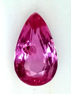 NATURAL SRILANKA PINK SAPPHIRE 0.89 Cts BEAUTIFUL LUSTER LOVELY COLOR PEAR SHAPE - Picture 1 of 4