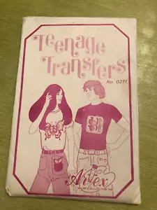 Vintage Hot Iron Transfers TEENAGER TRANSFERS, #0271, Unused by Artex - Picture 1 of 1