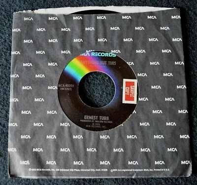 ERNEST TUBB-ANYTHING BUT THIS / DONT WATER DOWN THE BAD NEWS-1974-NEW OLD STOCK - Image 1 of 4