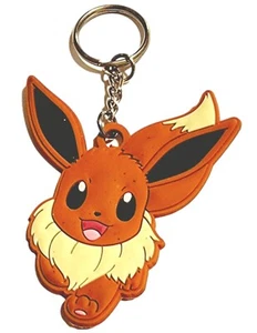 Eevee Keychain 2016 Nintendo Pokemon Species Vinyl Keyring Kawaii Video Game - Picture 1 of 4