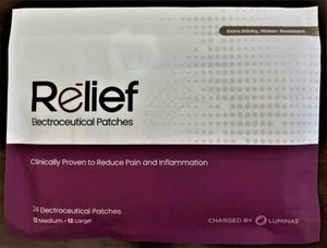 LUMINAS PAIN/INFLAMMATION RELIEF PATCHES 24 DRUG FREE NEW PACKAGING SAME PRODUCT - Picture 1 of 3