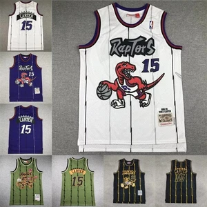Retro Toronto Raptors #15 Vince Carter adults SportShirt Stitched - Picture 1 of 26