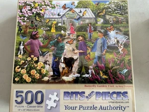 Bits and Pieces 500-teiliges Puzzle "Schmetterling Gartenbesuch" NEU; versiegelt SPASS - Bild 1 von 5