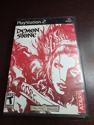 Playstation 2 PS2 Demon Stone Forgotten Realms с руководством и арендным чехлом - Изображение 1 из 4