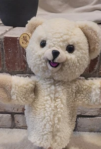 Vintage Snuggle Bear Teddy 1986 Hand Puppet Plush Beige Cream Soft Cuddly Russ - Picture 1 of 6