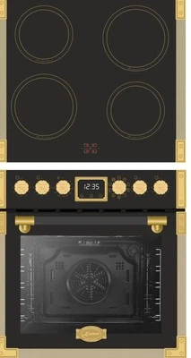 Kaiser EHC 6776 Retro Herdset Backofen mit Induktionskochfeld AirFry Drehspieß - Bild 1 von 3