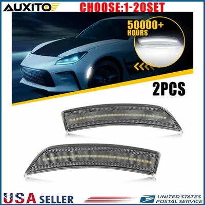 Luces de señalización laterales LED blancas transparentes para Toyota GR86 2022-24 Subaru BRZ ZN8 2-10X Foto 1 de 4