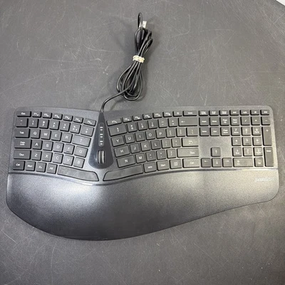 Perixx PERIBOARD-330 Wired Full Membrane Ergonomic Backlit Keyboard USB Ports - Image 1 of 4