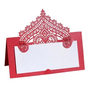 50 PCS Laser Cut Wedding Place Cards Tented Name Card Folded Cards Blank Card... - Picture 1 of 6
