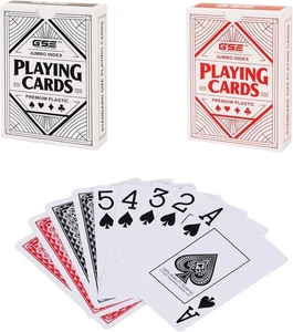 GSE 100 % Kunststoff wasserdichte Spielkarten, 2-Deck Jumbo Index, Poker Größe Karten - Bild 1 von 7