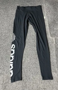 Adidas Originals Trefoil Leggings Womens Size 8 Black White Logo Mid Rise Tight - Bild 1 von 17