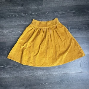 Anthropologie Edme & Esyllte Rock Gr. 0 senfgelb Cord Taschen Boho - Bild 1 von 7