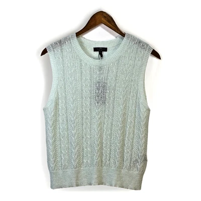 Rag & Bone Alpaca & Wool Sweater Vest in Mint Women’s S Sheer Preppy Academia - Image 1 of 4