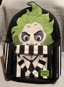 Loungefly WB Beetlejuice Cosplay Nylon Full Size Rucksack Halloween Neu mit Etikett - Bild 1 von 7