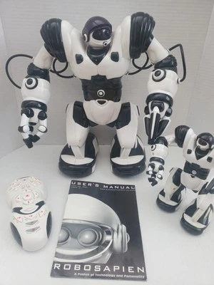 RoboSapien WowWee 2004 Robot Toy With Remote 14” With Mini Robot - Image 1 of 4