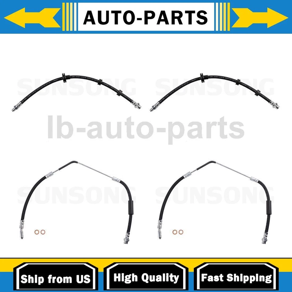 Mangueira de linha de freio dianteiro traseiro 4X Sunsong para Land Rover Range Rover 2003-2005 - Imagem 1 de 4