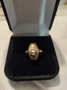 Antiker viktorianischer Verlobungsring Gelbgold und Diamant Größe 9 - Bild 1 von 4