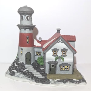 Dept 56 New England Village Series beleuchteter Taubenkopf Leuchtturm **DEFEKT** LESEN - Bild 1 von 13