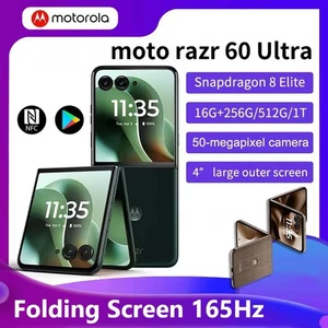 Motorola Moto Razr 60 Ultra 5G Foldable Screen Snapdragon 8 Elite 165HZ 16GB+1TB - Picture 1 of 32