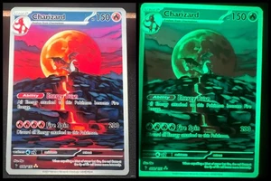 Pokemon Fanart Glow in the Dark Shiny Charizard Card - Picture 1 of 6