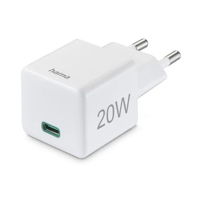 HAMA Schnellladegerät, USB-C, Mini-Ladegerät, PD, 20 W, Weiß #25401148 - Bild 1 von 4