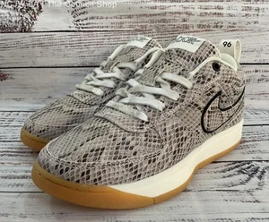Nike Book 1 Women's Python Embossed Low Top Sneakers Size 7 HJ5352-100 Men's 5.5 - Picture 1 of 12