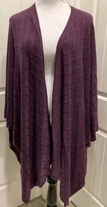 Anthony Originals Purple Poncho Cape Shawl One Size Fits Most Textured NWT - Picture 1 of 8