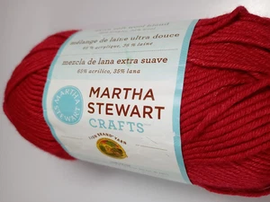 Lion Brand Yarn-Martha Stewart Crafts-Holly Berry-164 Yds-Soft Wool Blend - Picture 1 of 2
