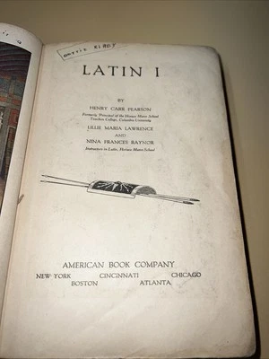 Vintage 1929 Hardcover LATIN I By Henry Carr Pearson & Lillie Maria Lawrence  - Image 1 of 4