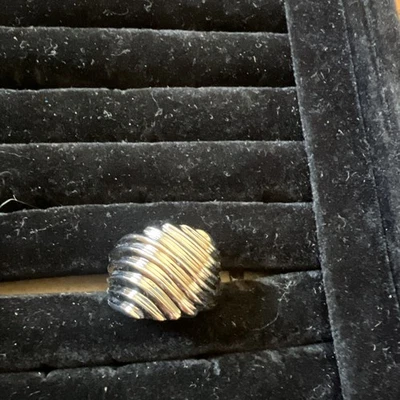 Anillo banda acanalada Simona Collini acero por diseño - nuevo sin etiquetas Foto 1 de 4