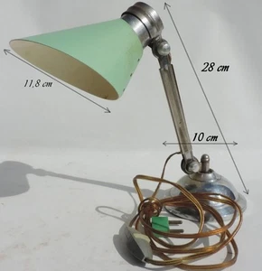 ✅ ALTE Vintage Schreibtischlampe Industriedesign Retro mintgrün / no tolix - Bild 1 von 14