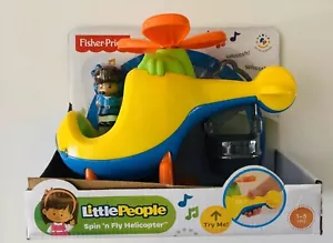 Fisher-Price Little People Spin 'N Fly Helicopter with Figure Pilot Mia - Picture 1 of 8