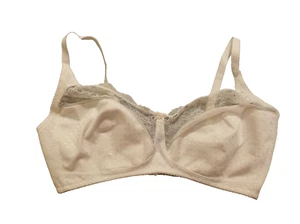 Matalan UK 42DD White Wire Free Lace Trim Full Cup Bra With Side Support - Picture 1 of 3