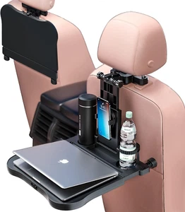 2 Packs Car Backseat Tray Table, Foldable Tray Seat Back Laptop Desk for Car Tra - Picture 1 of 7