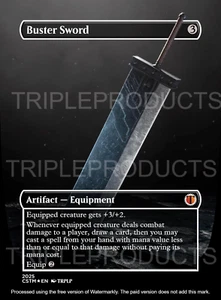 Buster Sword - Anime Waifu High Quality Altered Art Custom Karte - Bild 1 von 2