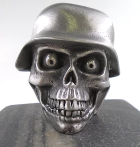 rare german soldier wwii skull hotrod car hood ornament - Picture 1 of 6