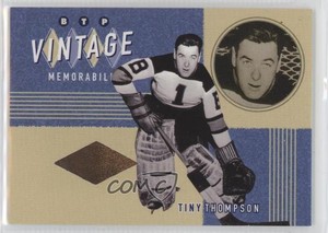 2002-03 ITG Be A Player Between the Pipes Vintage Memorabilia Tiny Thompson HOF