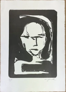 A.R. Penck Hand Signed Lithograph Numbered 7/10 Woman Portrait II - Picture 1 of 1