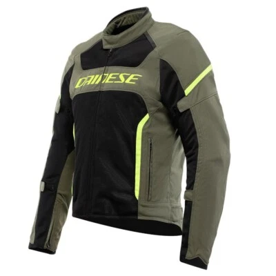 Dainese Air Frame 3 Tex Green Black Motorcycle Jacket Size 56 Summer Perforated - Image 1 of 2