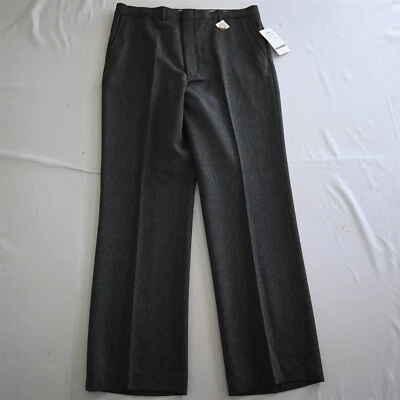 Deadstock Vtg David Taylor 36x32 Gray Flexslax Polyester Mens Dress Pants - Image 1 of 4