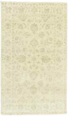 Handmade Transitional Oriental Rug Muted Floral Design Home Room Carpet 5X8 ft - Image 1 of 4