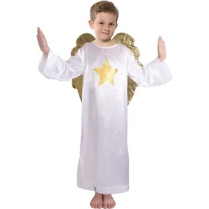 Kids Boys Xmas Nativity Play Angel Fancy Dress Costume Angel Costume School - Picture 1 of 8