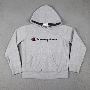 Champion Sweater Boys Medium Gray Pullover Hoodie Sweatshirt Kids/Youth * - Picture 1 of 11