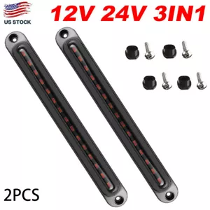 2X DRL LED Light Bar Brake Flowing Turn Signal Tail Strip Sequential Truck 10'' - Picture 1 of 12