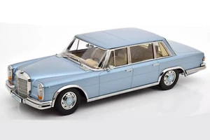 KK Scale 1963 Mercedes-Benz S-Class 600 Pullman SWB (W100) Sedan Light Blue 1:18 - Picture 1 of 6