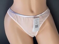 Elle Macpherson Intimates Flirty Mesh Bikini Thongs Underwear Size Large Pink