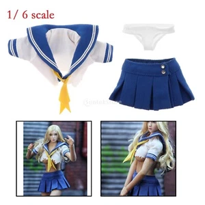 1/6 vestiti da donna gonna da studente uniforme scolastica per figura da 12 - Foto 1 di 7