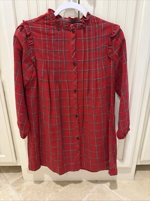 Zara Girls Red Holiday Dress Size 13-14 NWT SOLD OUT - Image 1 of 4