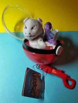 RARO APLAUSO POKEMON JUGABLES - MEWTWO # 150 POKEMON BOLA Y LLAVERO CLIP ANILLO Foto 1 de 3