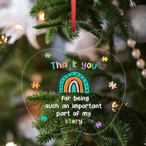 Teacher Ornament, Appreciation Gifts for Women - Teacher Christmas Decorations - - Imagen 1 de 5